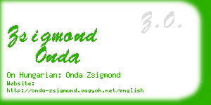 zsigmond onda business card